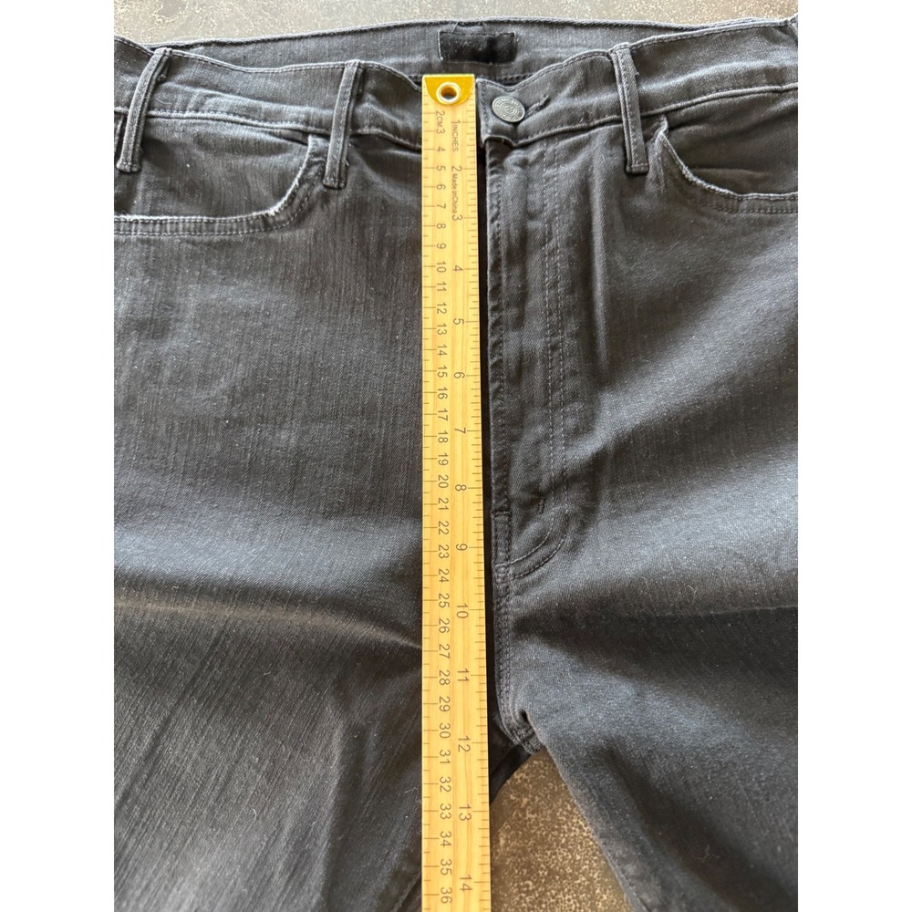 MOTHER The Hustler Ankle Fray Jeans Not Guilty Black Wash Size 32 New with Tag! - Picture 14 of 15